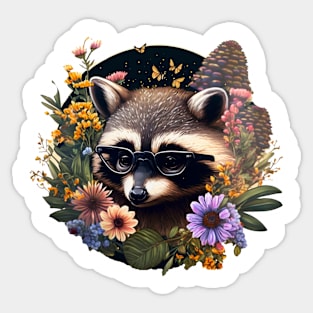 Raccoon illustration Sticker